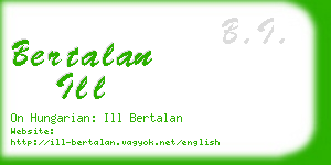 bertalan ill business card